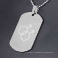 Silver stainless steel gay mens pendant jewelry, pride pendant for boyfriend